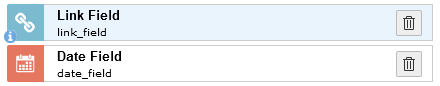 Blue dot indicating shared field