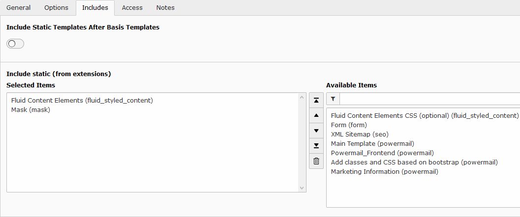 Include TypoScript Template