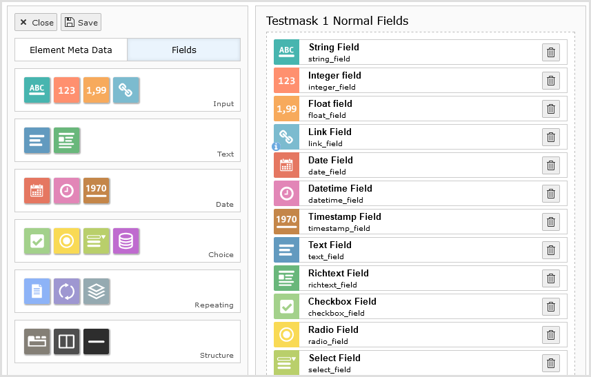 The Mask Content Element Builder