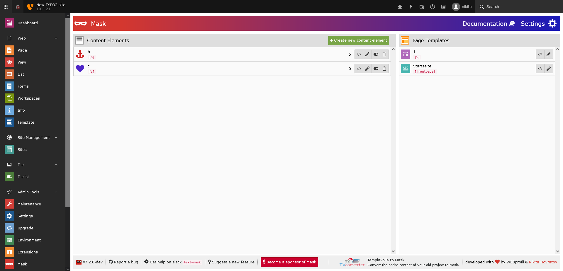Backend Screenshot