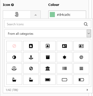 FontAwesome icon picker