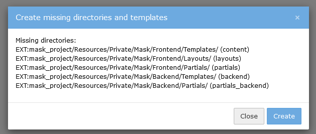 Missing directories and templates