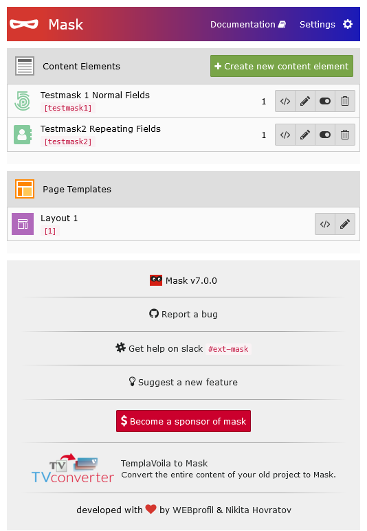 Responsive Mask Backend