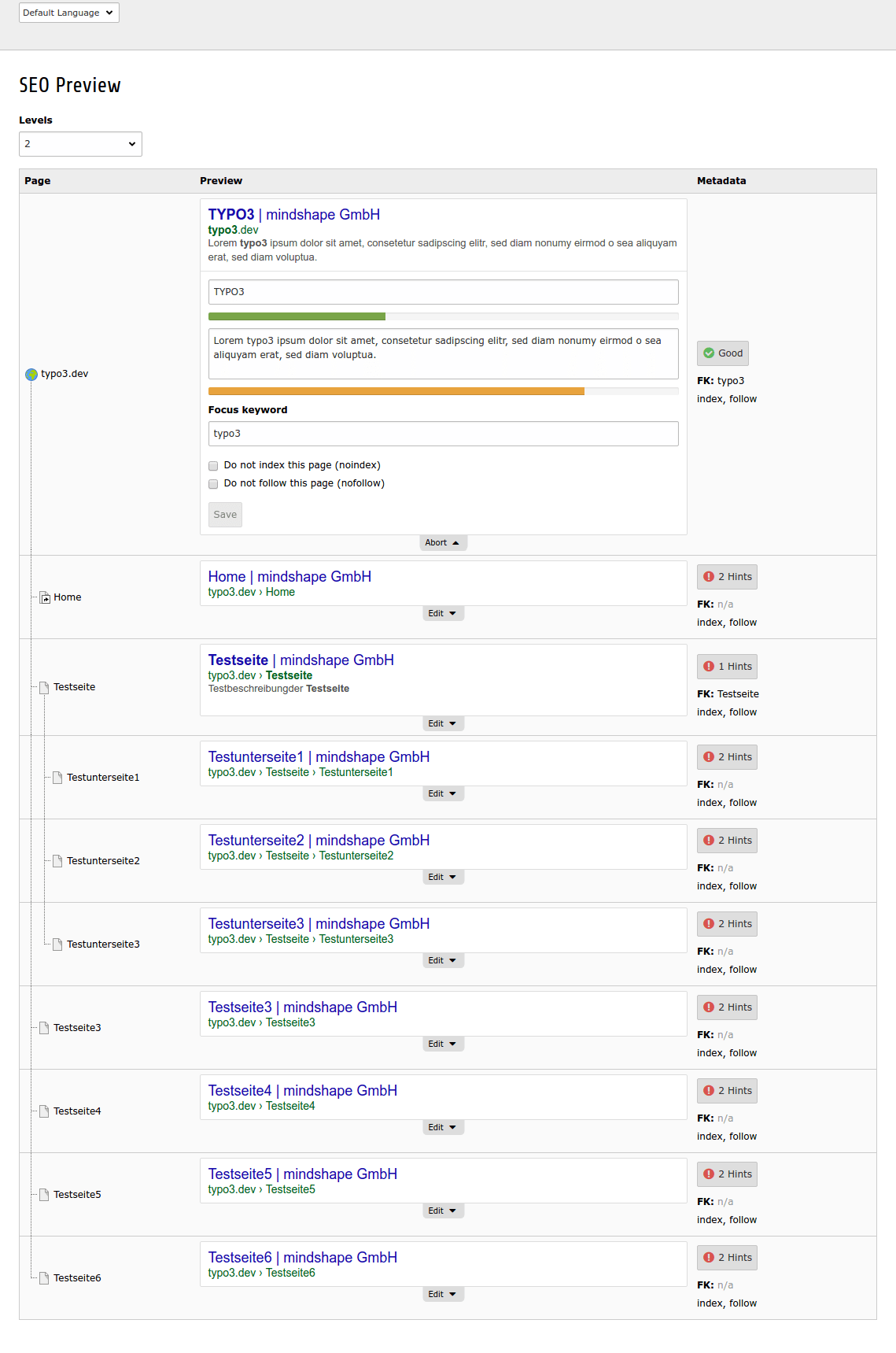 Preview module