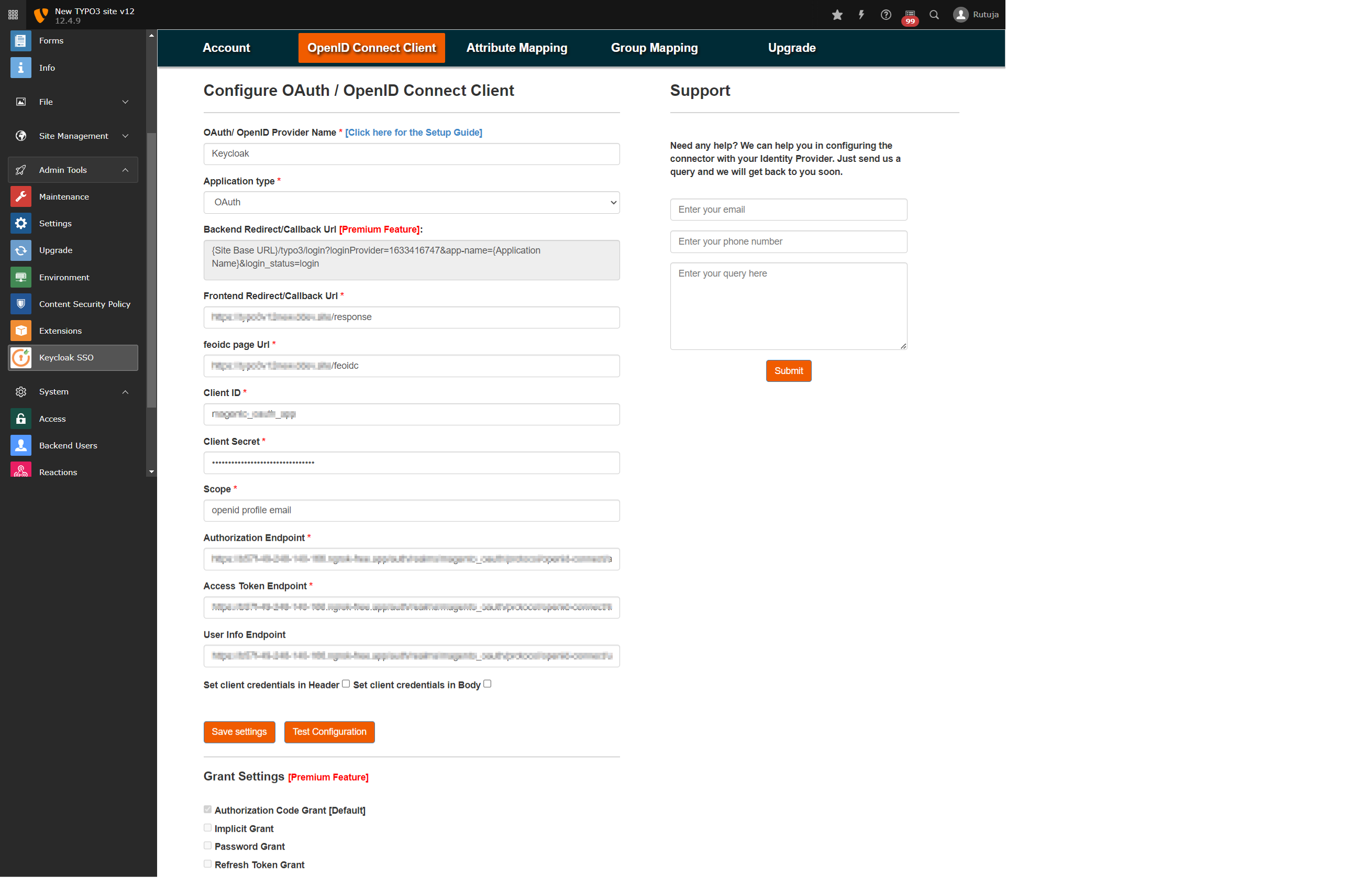 OpenID Connect Client Configurations