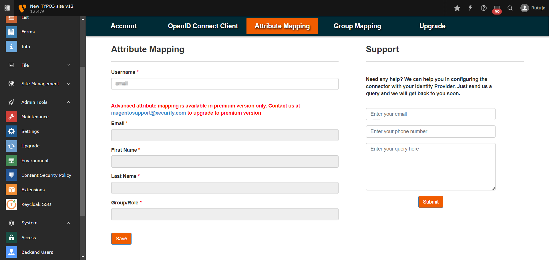 Attribute Mapping Settings