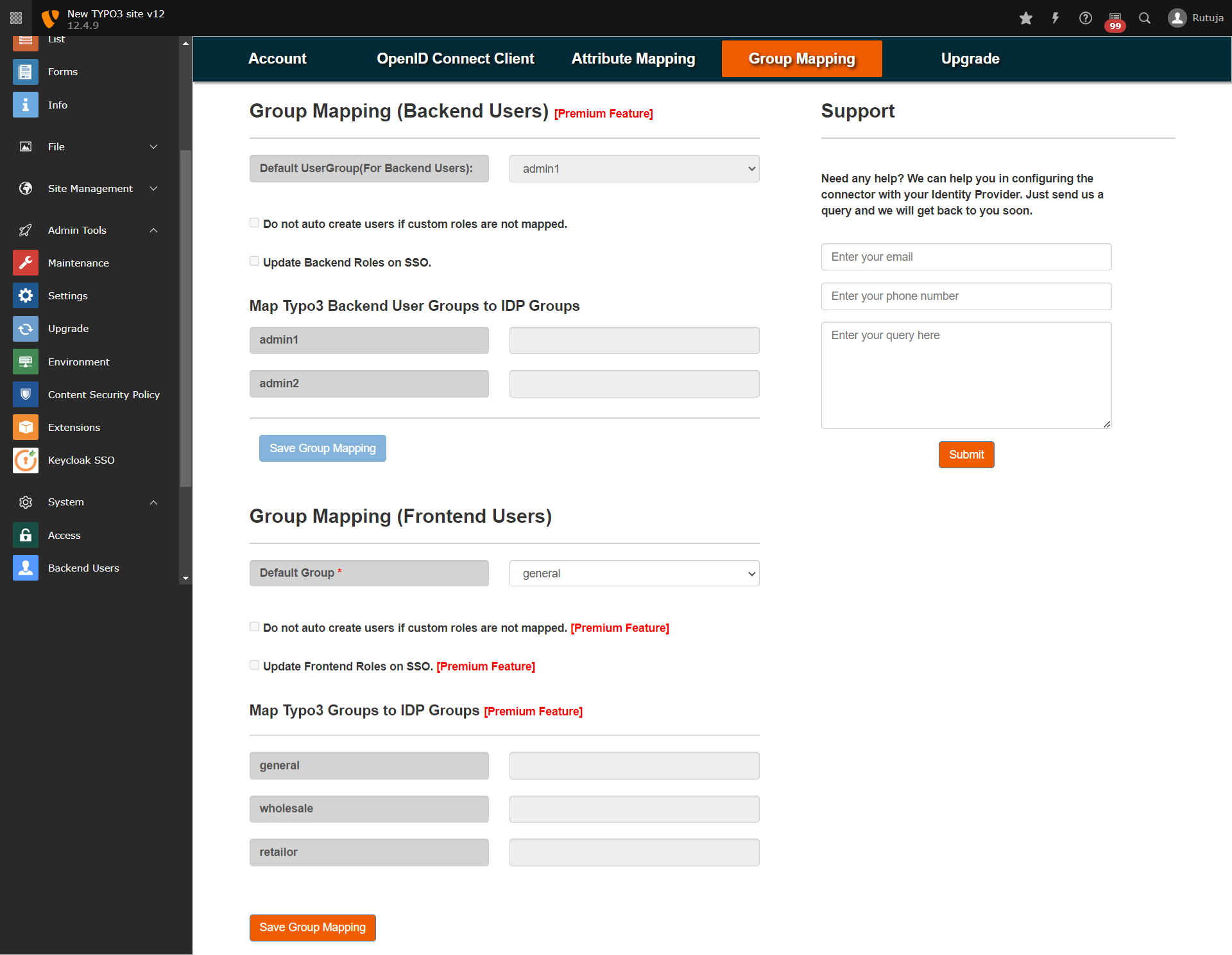 Role Mapping Settings