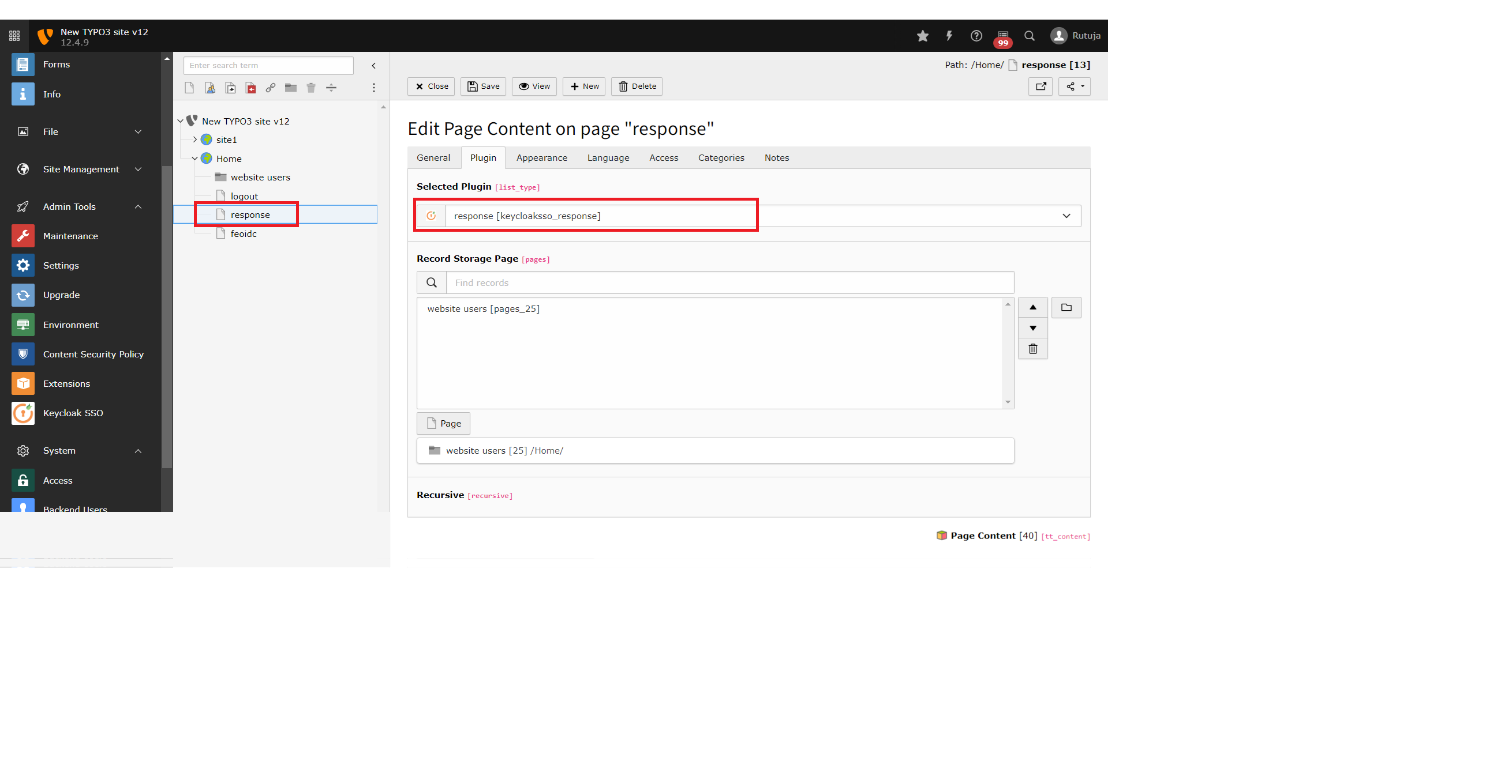 Response Page
