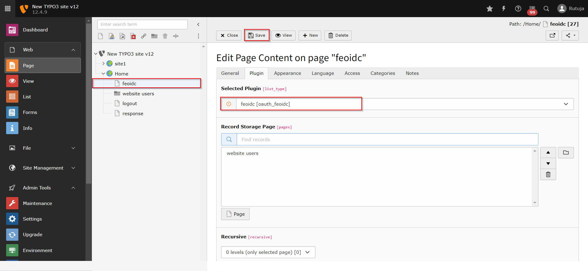 Response Page * Create SSO Login button in your Typo3 Frontend Site and embed the feoidc page URL to it in order to initiate the SSO.