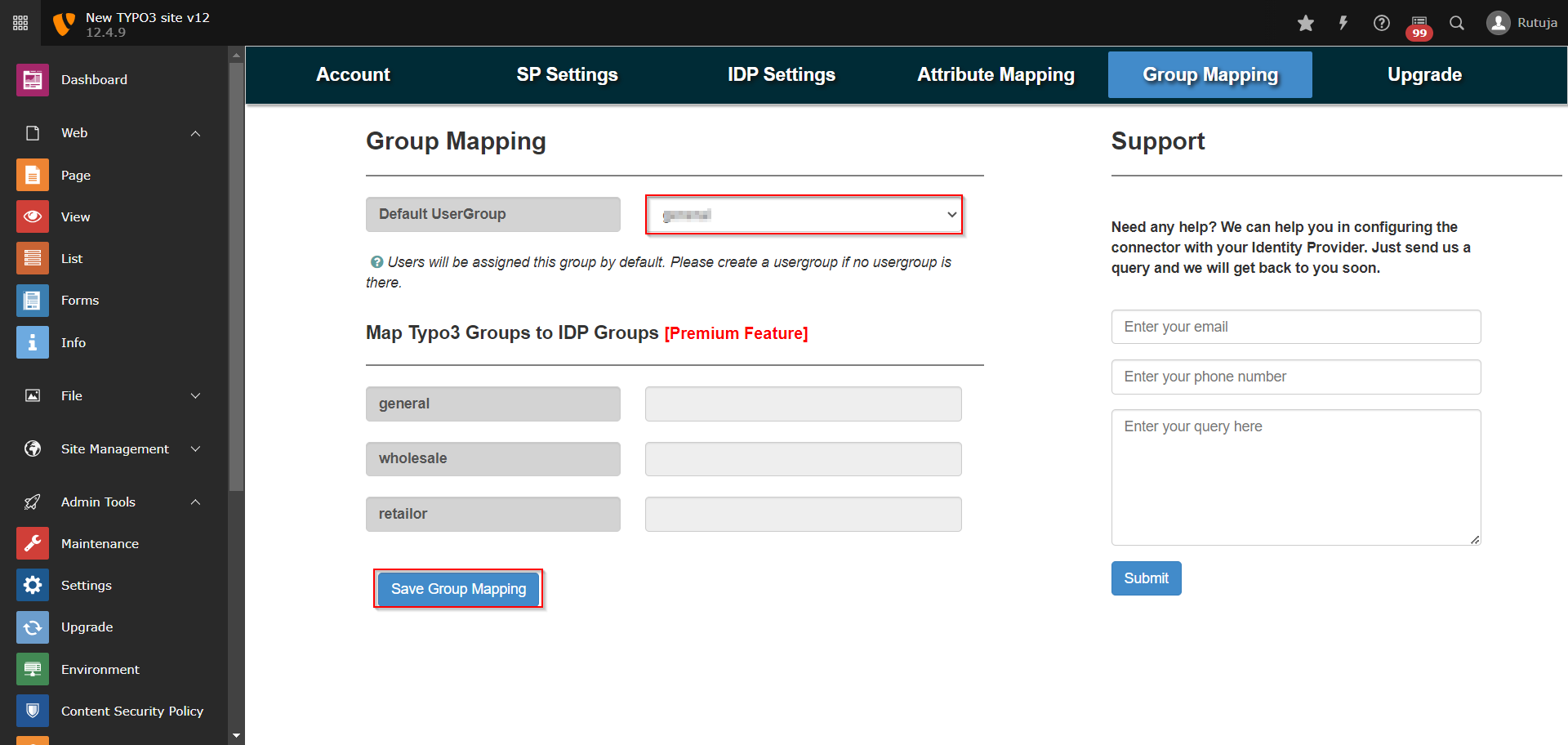 Group Mapping Settings
