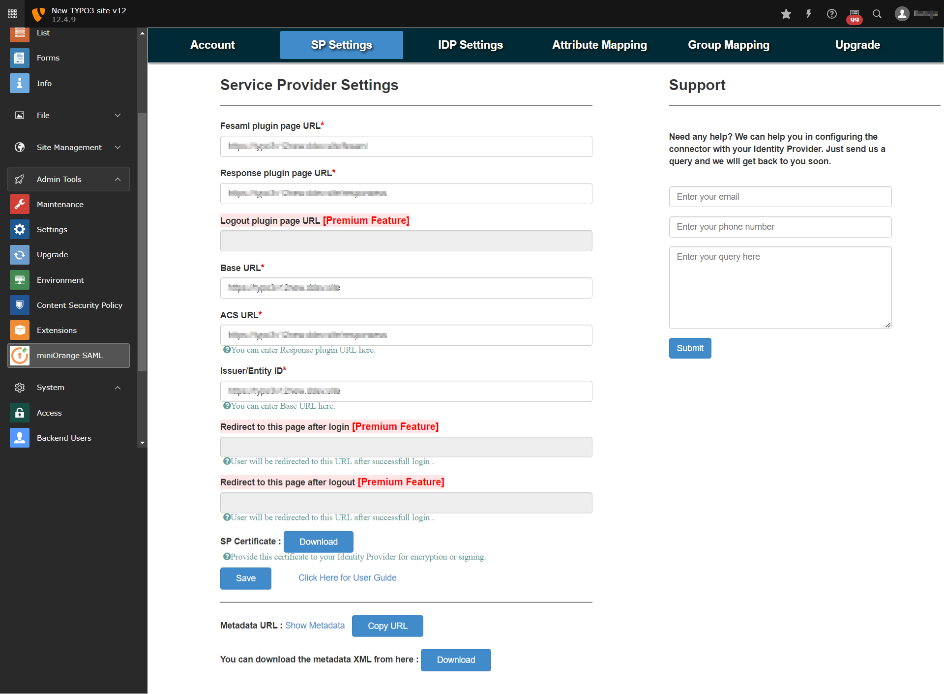 Service Provider Configurations