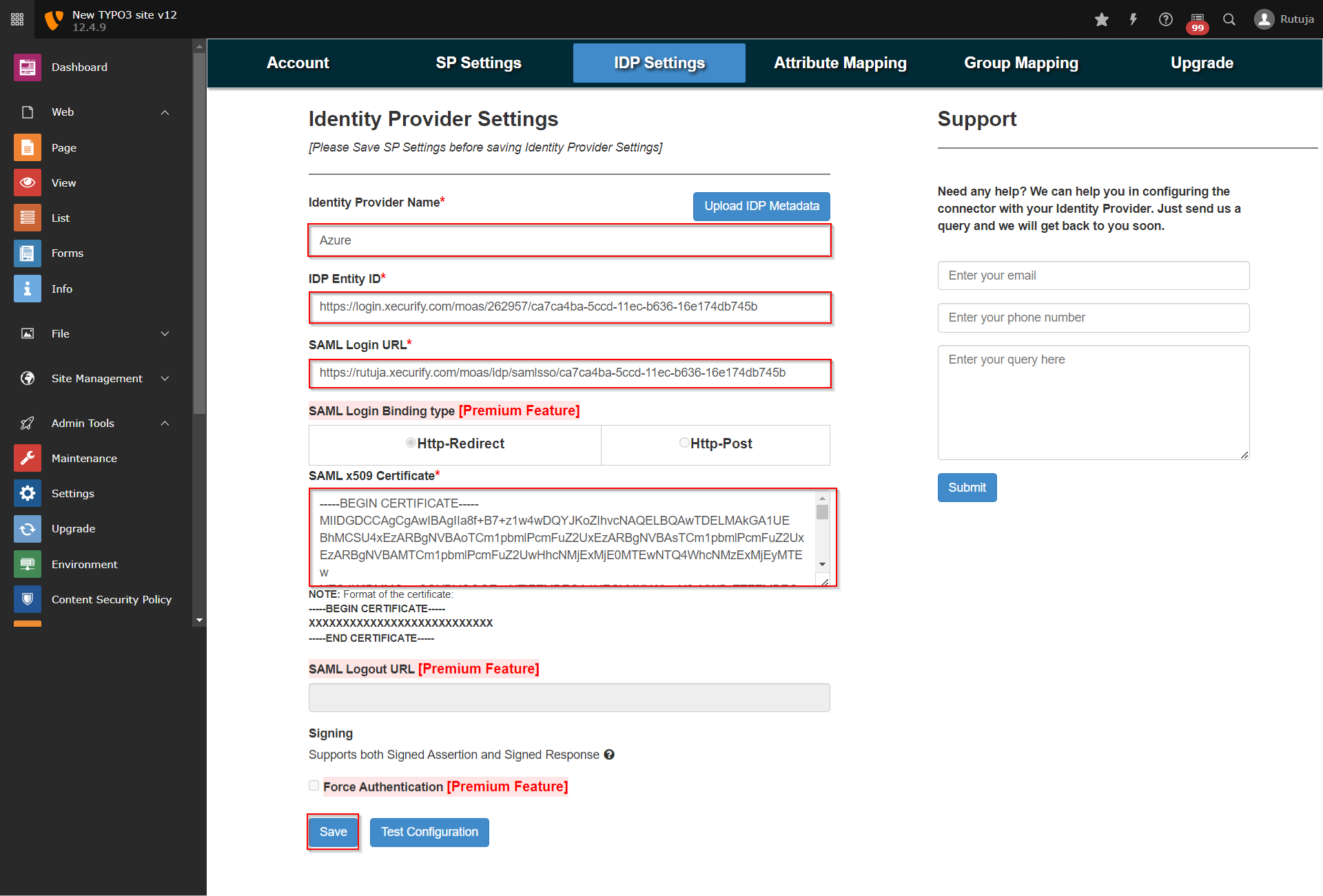 Identity Provider Configurations