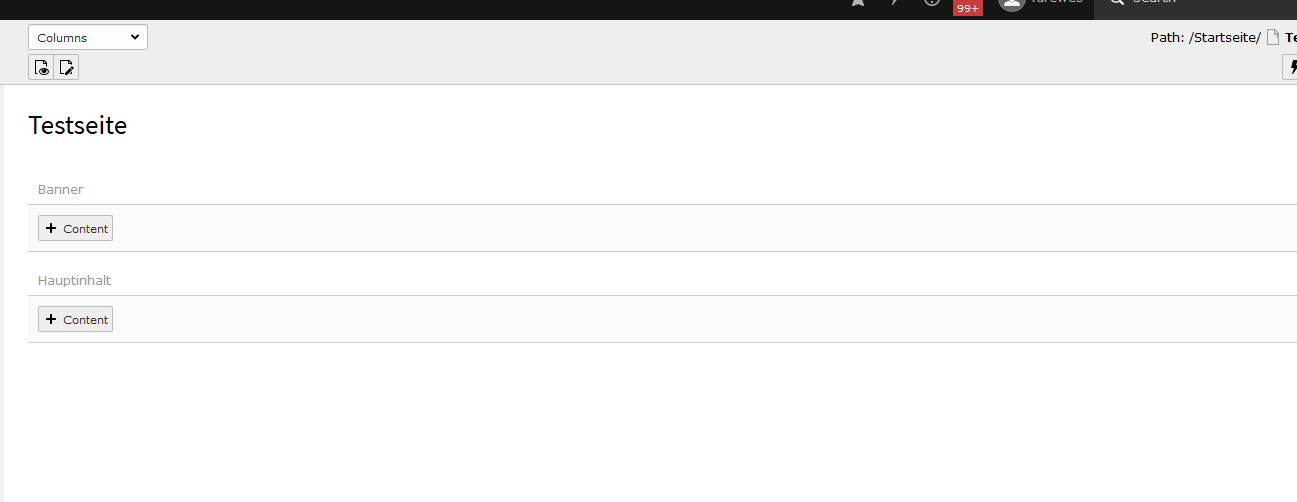 show page backend