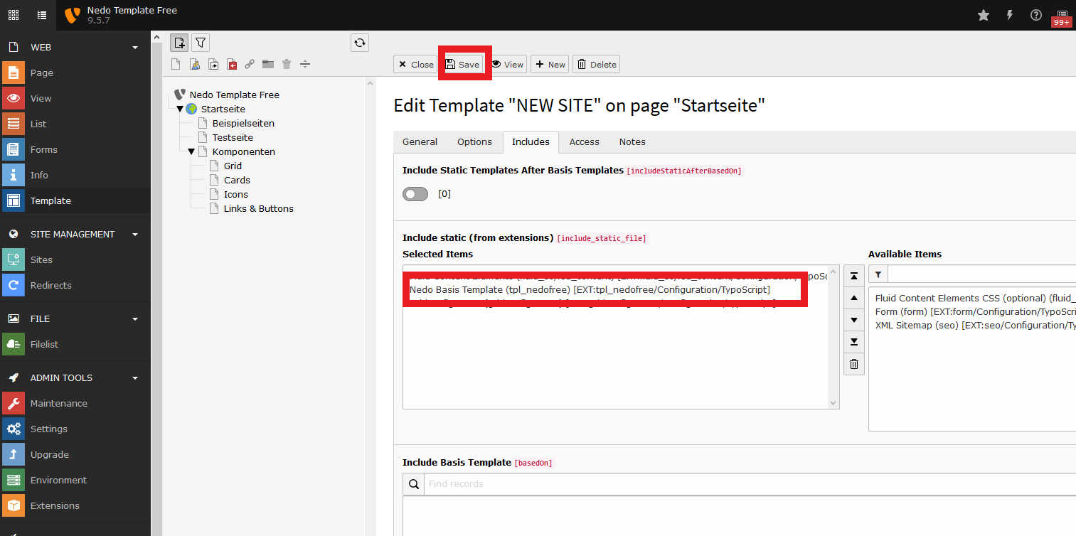 modify templates