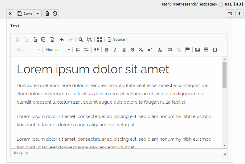 RTE CKEditor Image extension demo
