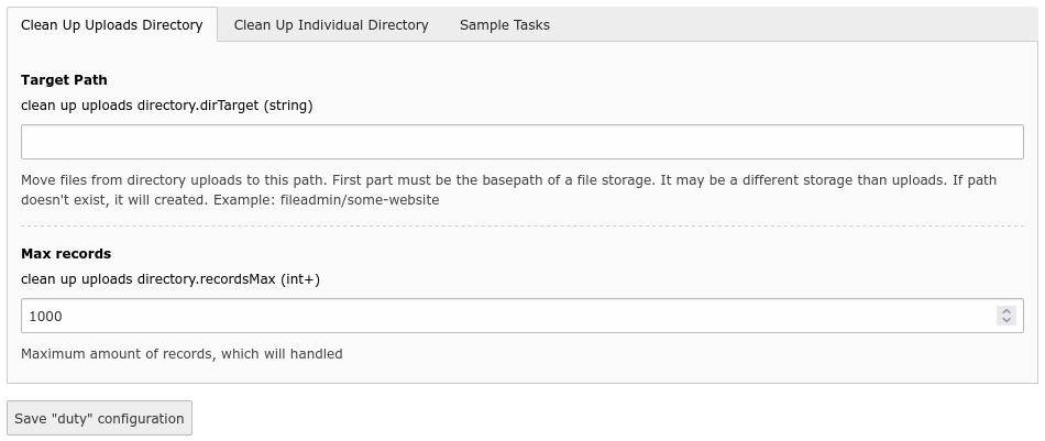 Duty: Clean Up Uploads Directory