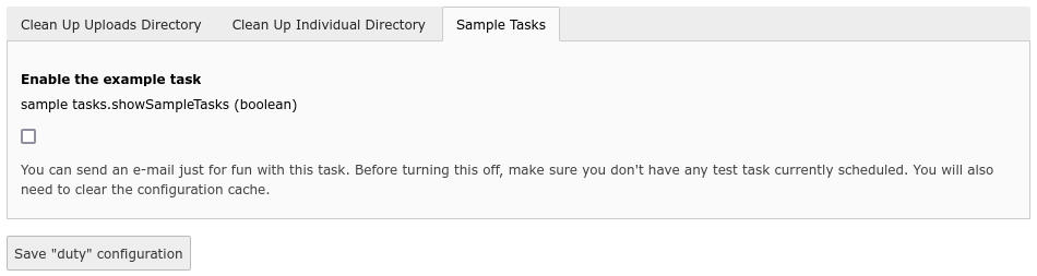 Duty: Sample Task