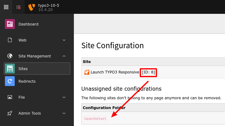 Site configuration