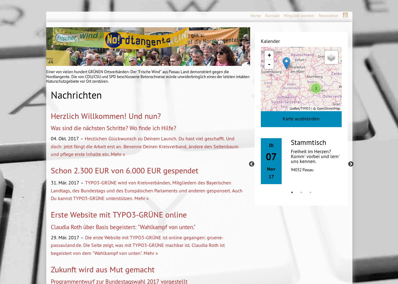 Start TYPO3 GRUENE! with startcustomer