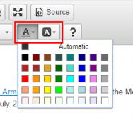 RTE with color button
