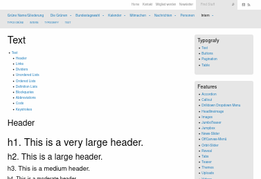 EXT:start default theme