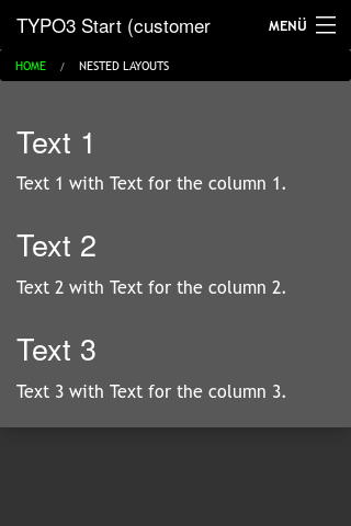Layout based on the gridelement on a smartphone