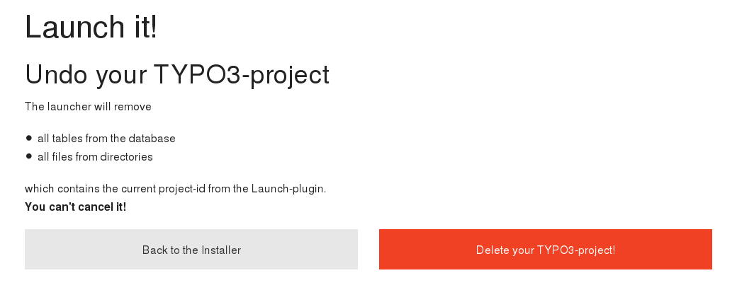 TYPO3 GRÜNE löschen