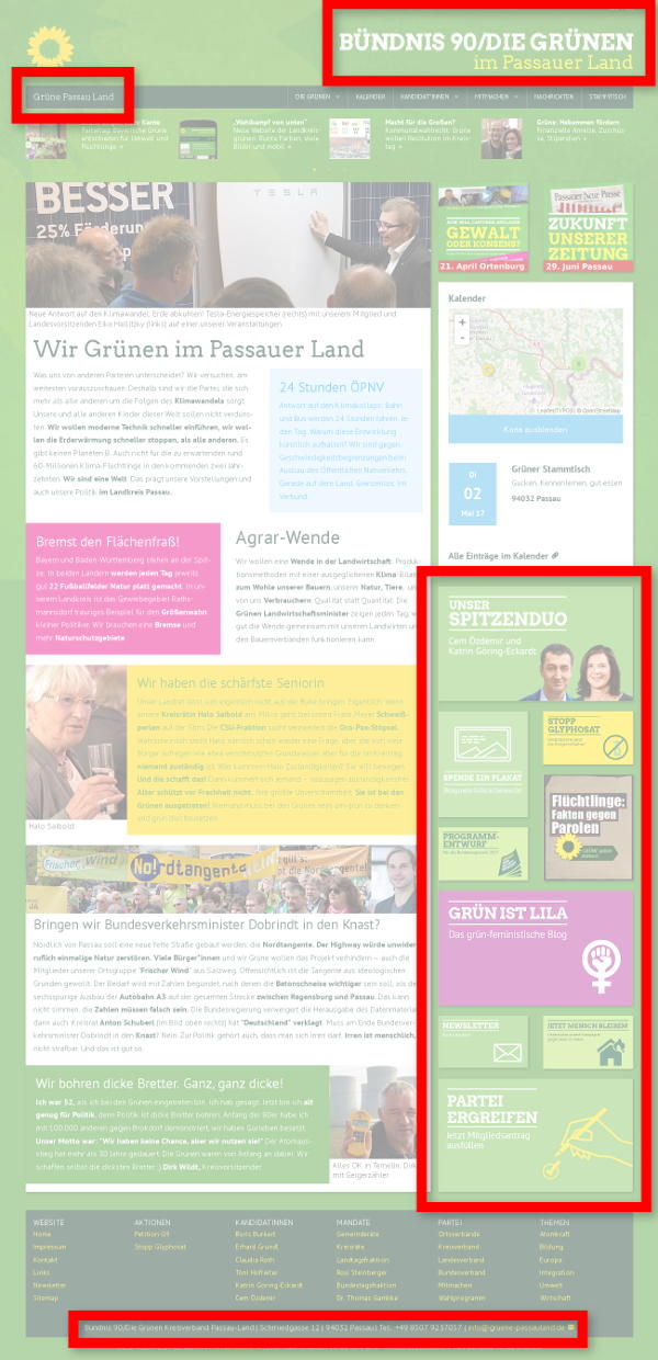 Corporate Identity mit TYPO3 GRÜNE (hier: gruene-passauland.de)