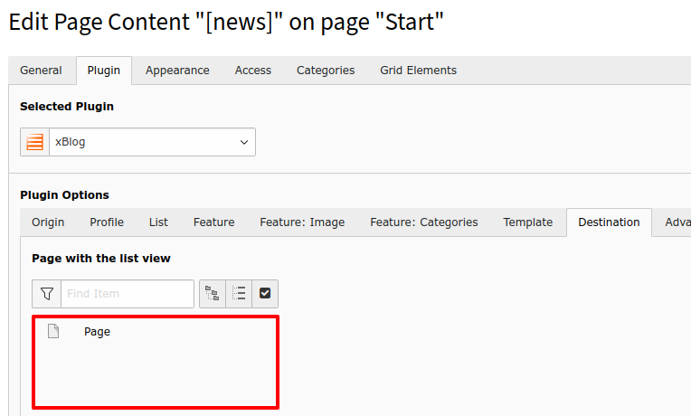 TYPO3 xBlog: TCA selectTree
