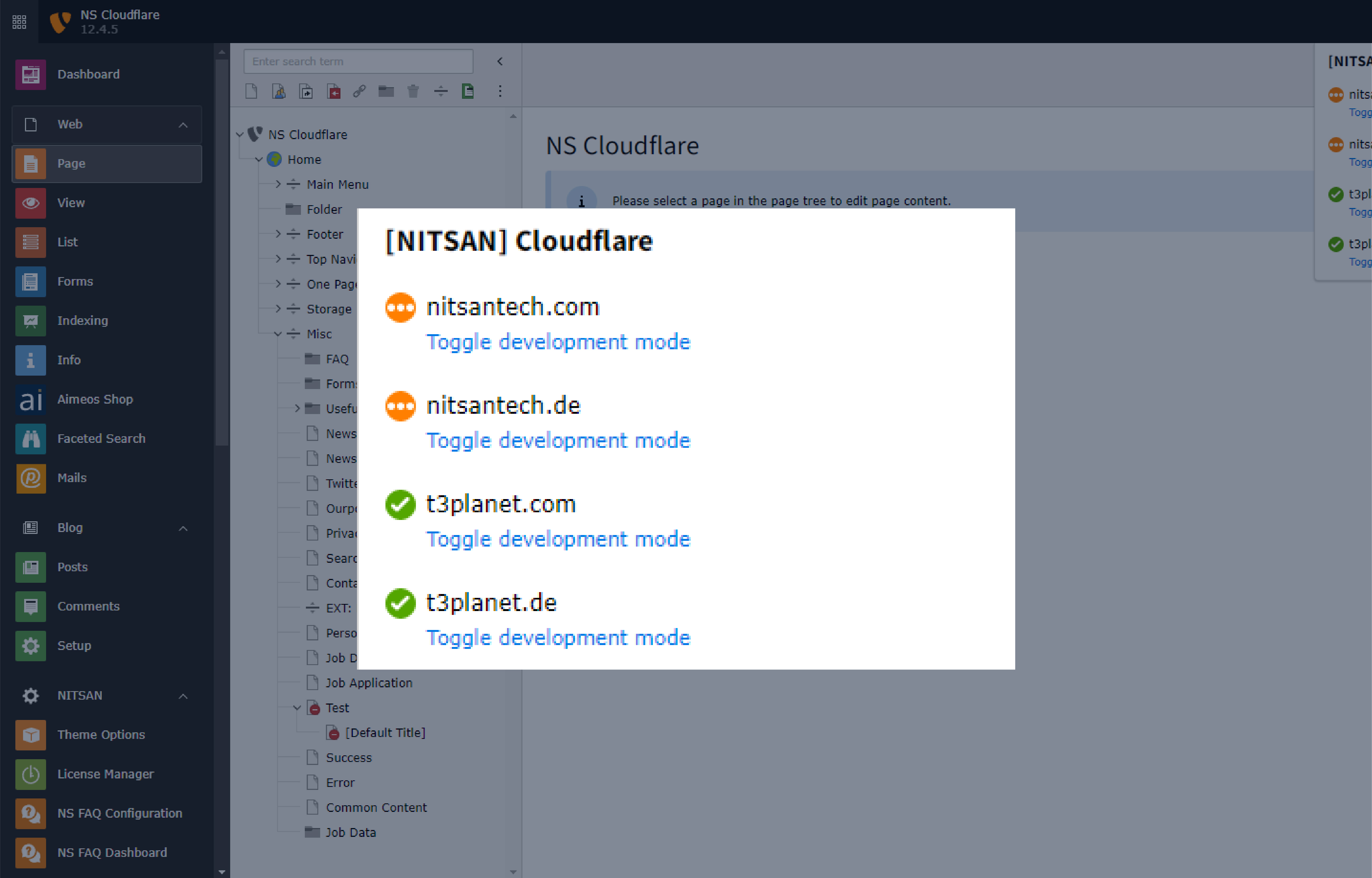 Development Mode Configuration