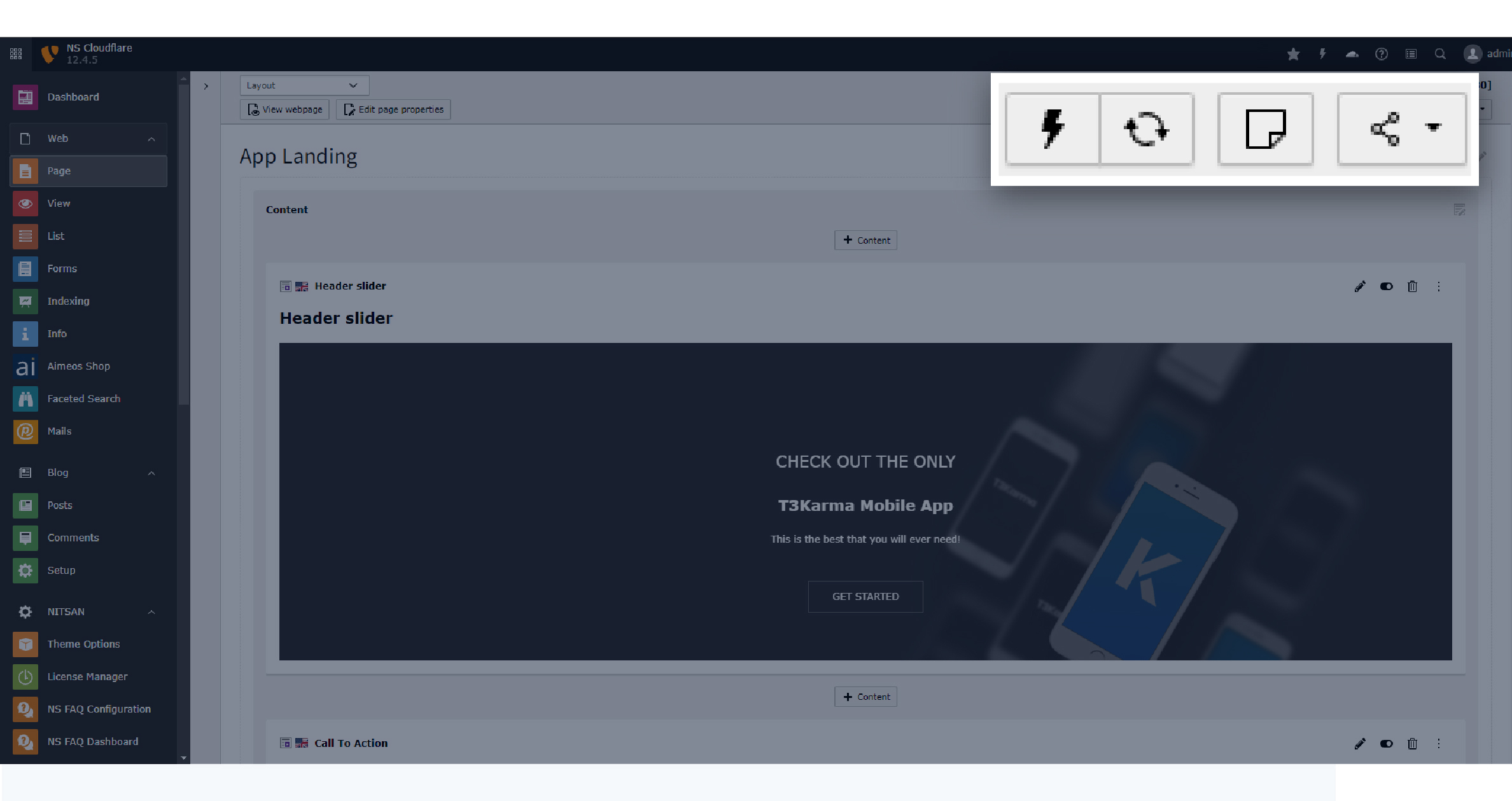 Page Specific Configuration