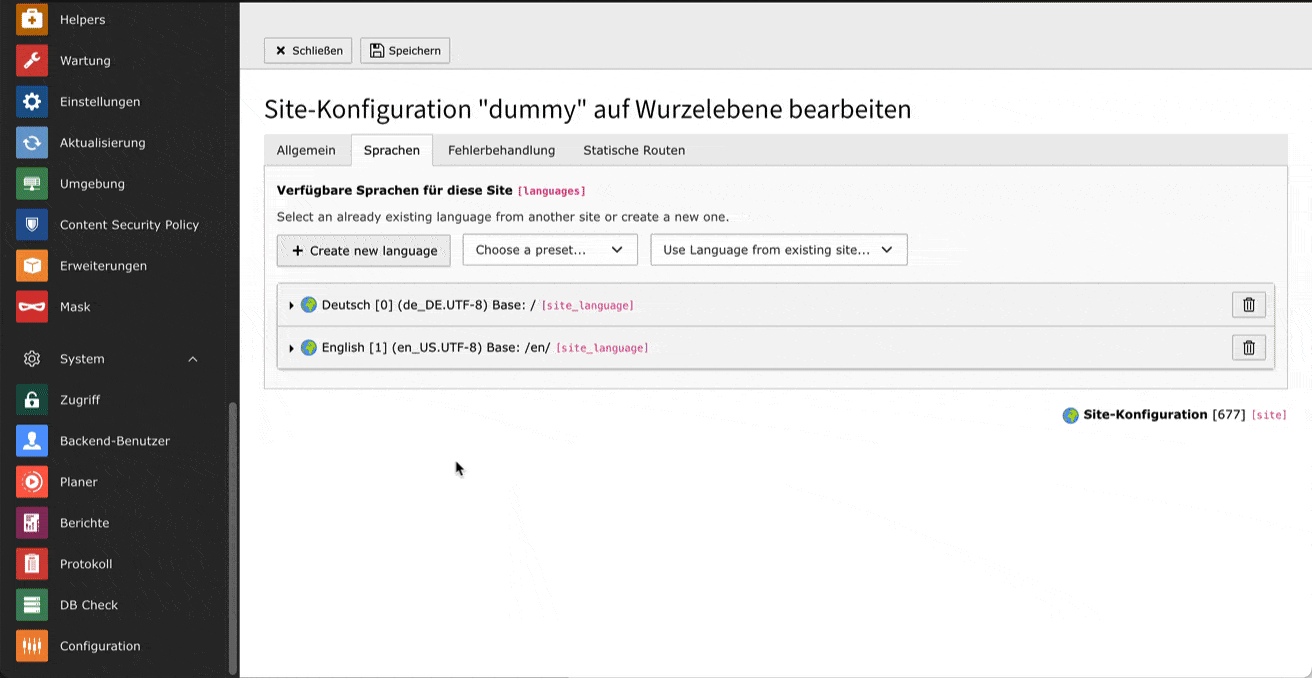 Disabling languages for AI translation