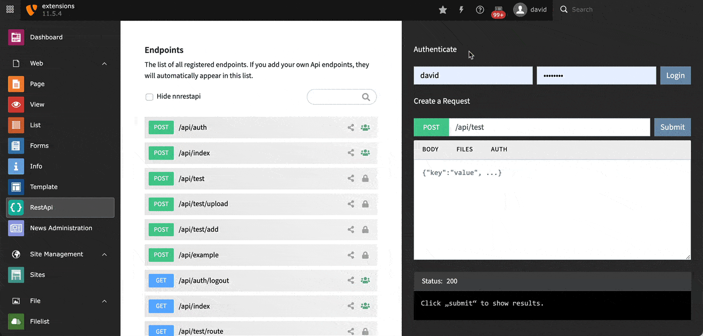 nnrestapi Backend Module