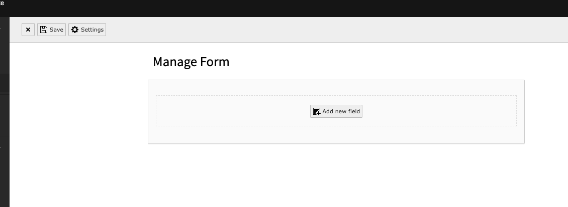 The form features to customize behaviour