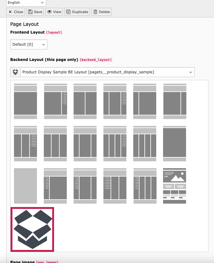 Adding backend layout to a Category Page in the PageTree.