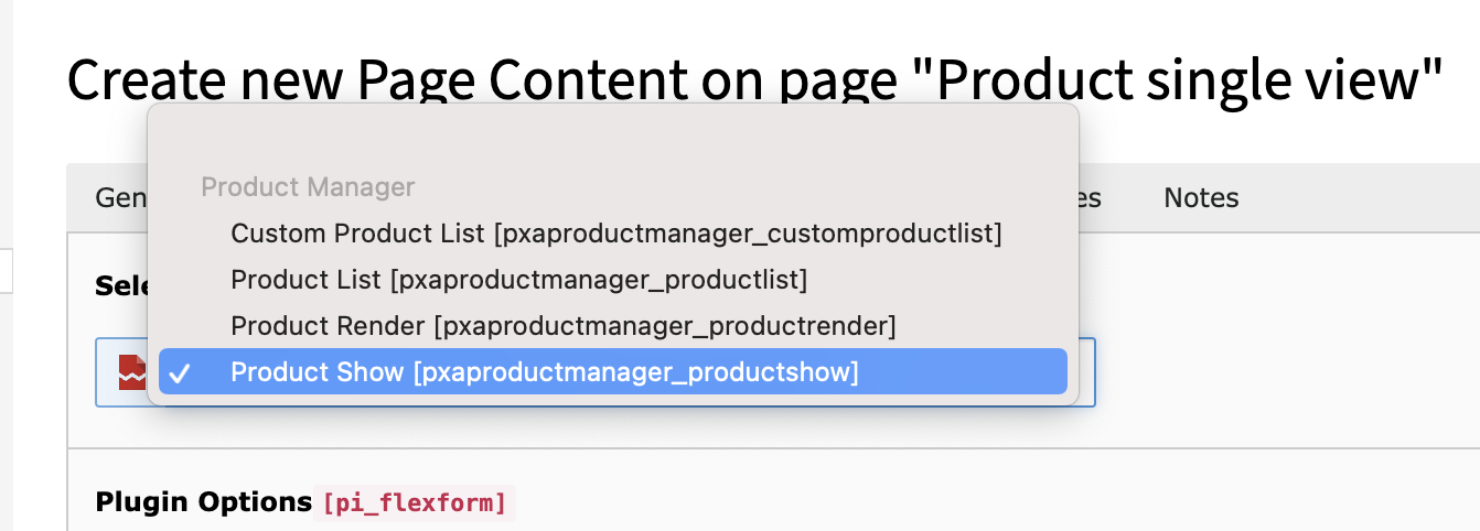 Product single view.