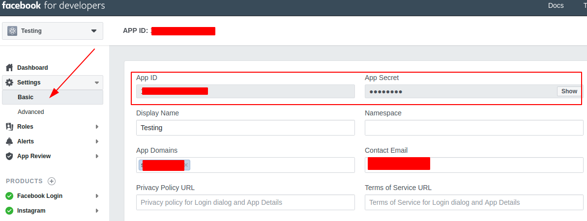 Backend view