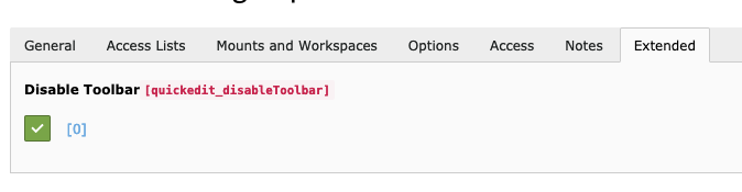 Checkbox for disable toolbar in usergroup record