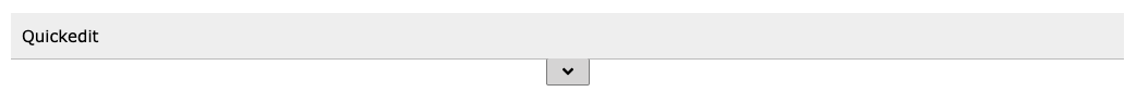 The closed toolbar in page module. Buttons are not visible.