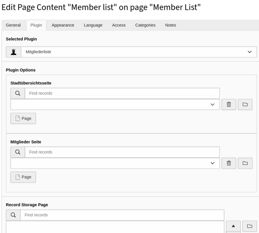 Change global settings with plugin options