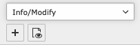 Info/Modify selected in the drop-down menu