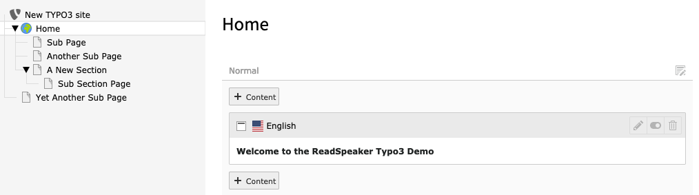 Adding content to a web page