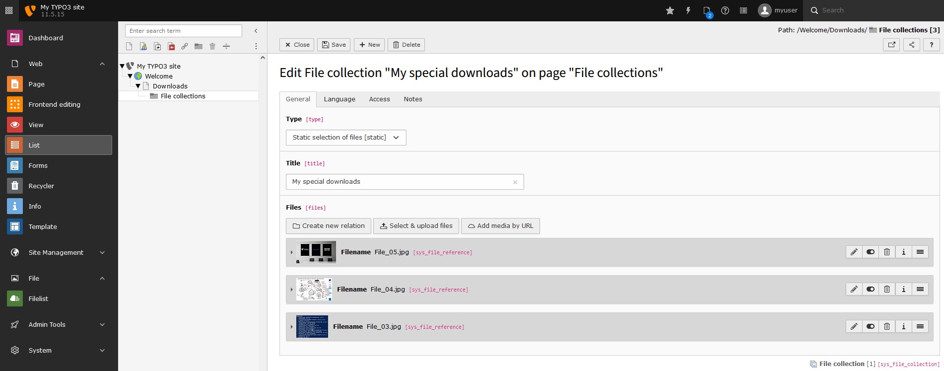 Adding files