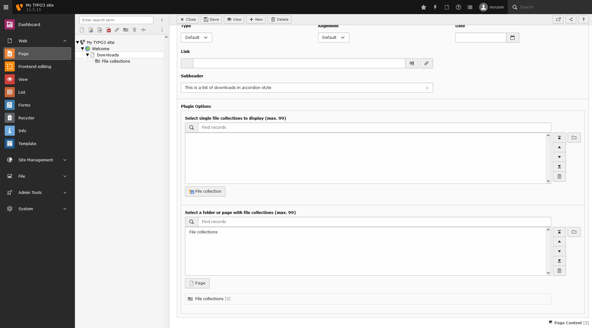 List view