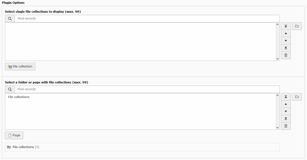 Select file collections