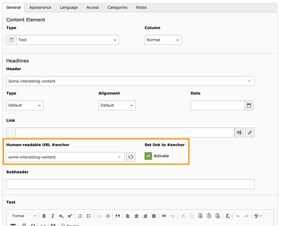 The new fields for editors