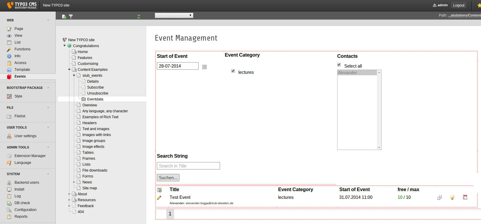 The Backend Module