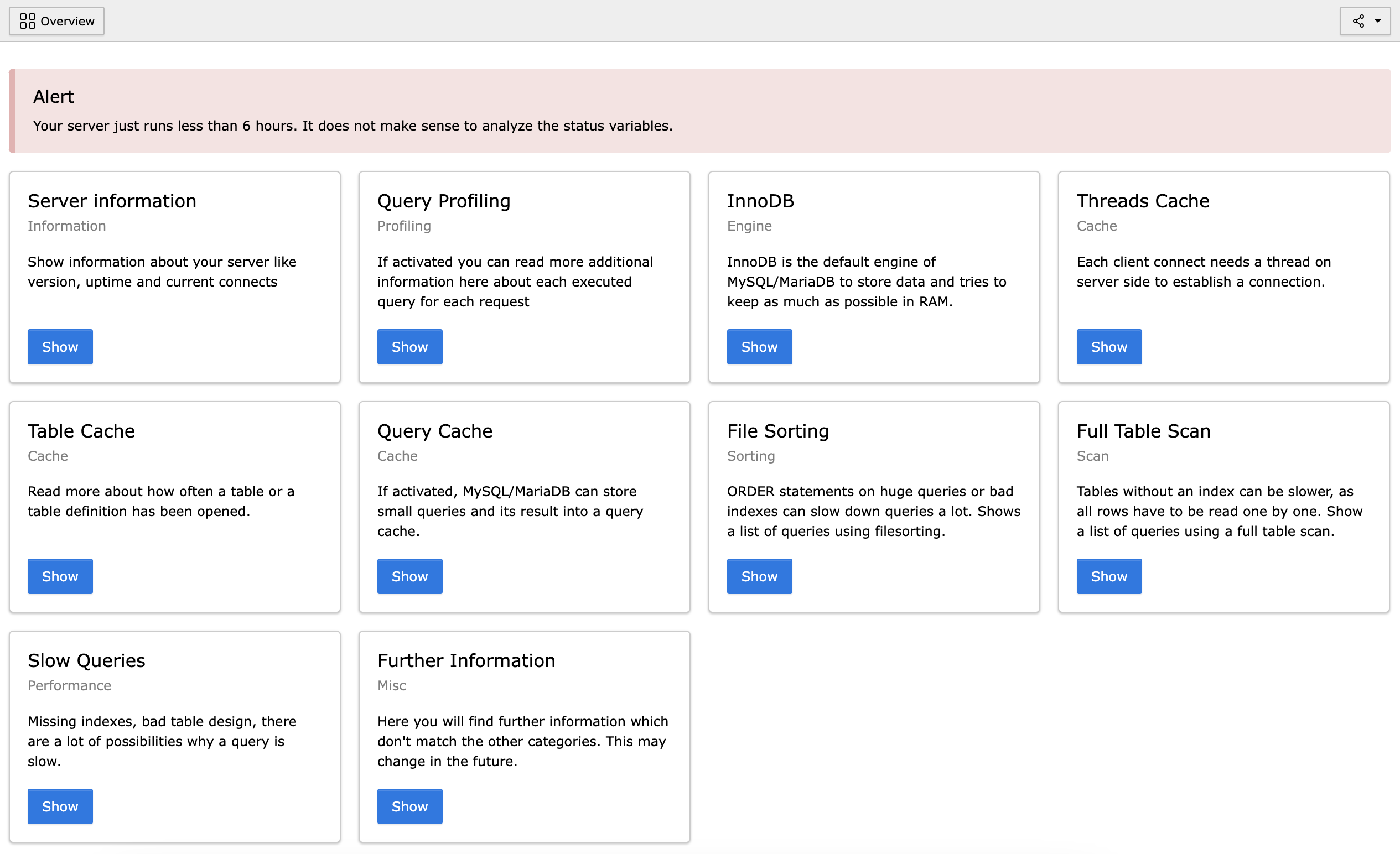 First touch with the MySQL Report Backend Module