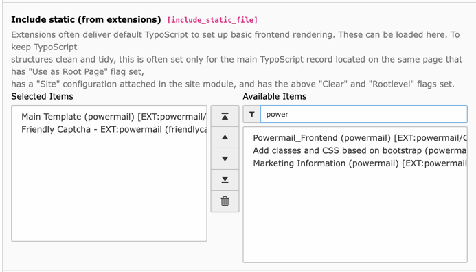 Add TypoScript