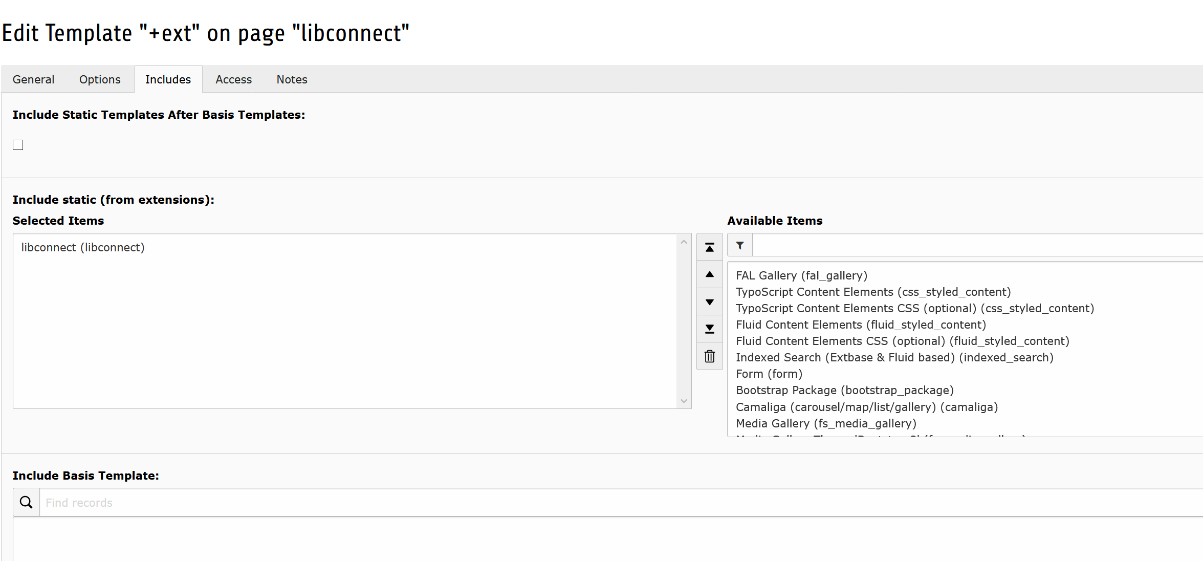 Adding the static template.